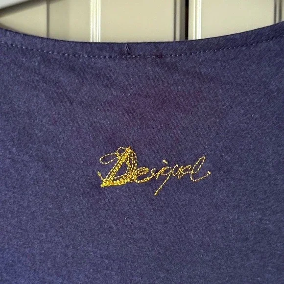 Desigual Women's Y2K Abstract Floral Print L/S A-Line Dress,‎ Navy Green, S - Picture 9 of 12